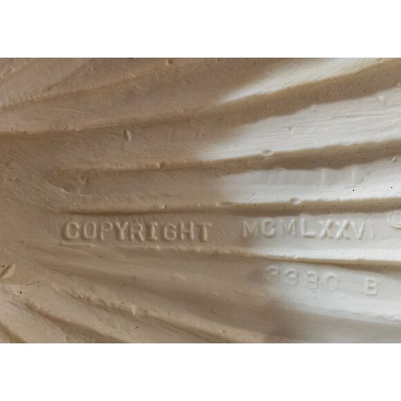 Vintage 1977 HOMCO Sea Shell Towel Ring Holder Syroco Style Beach Ocean Nautical - Picture 7 of 9